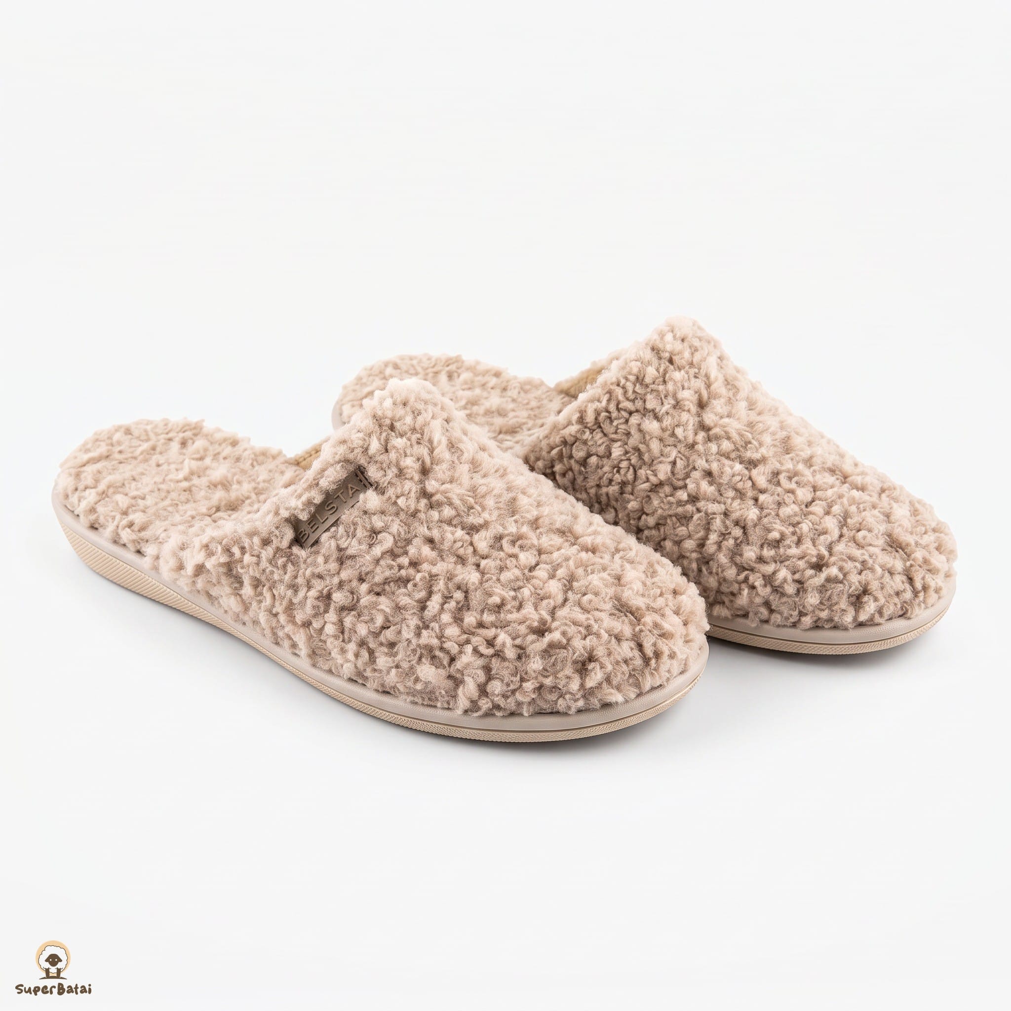 BELSTA pūkuotos šlepetės Teddy Cloud, smėlio TB-308 BELSTA pūkuotos šlepetės Teddy Cloud, smėlio TB-308